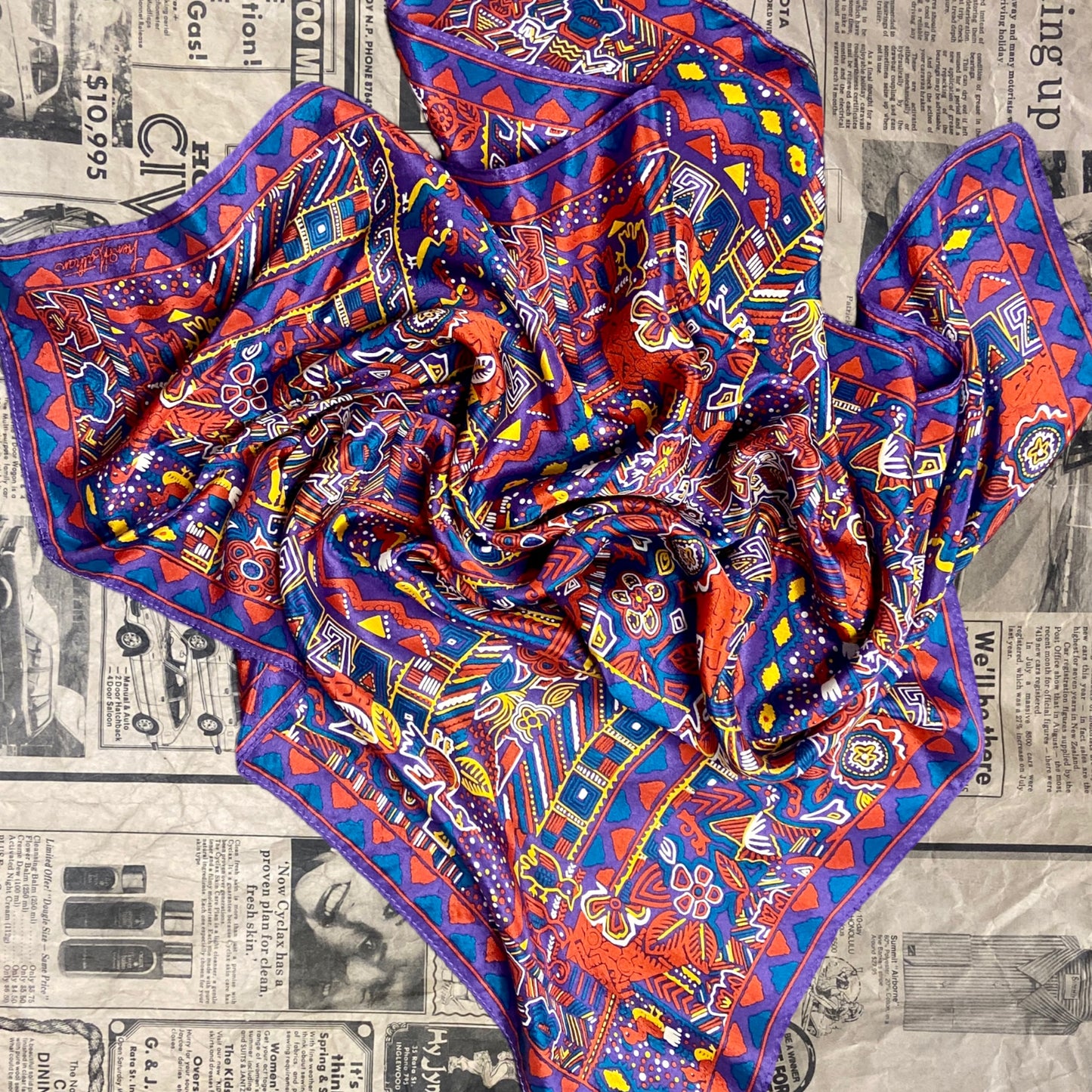 Aztec Silk Scarf