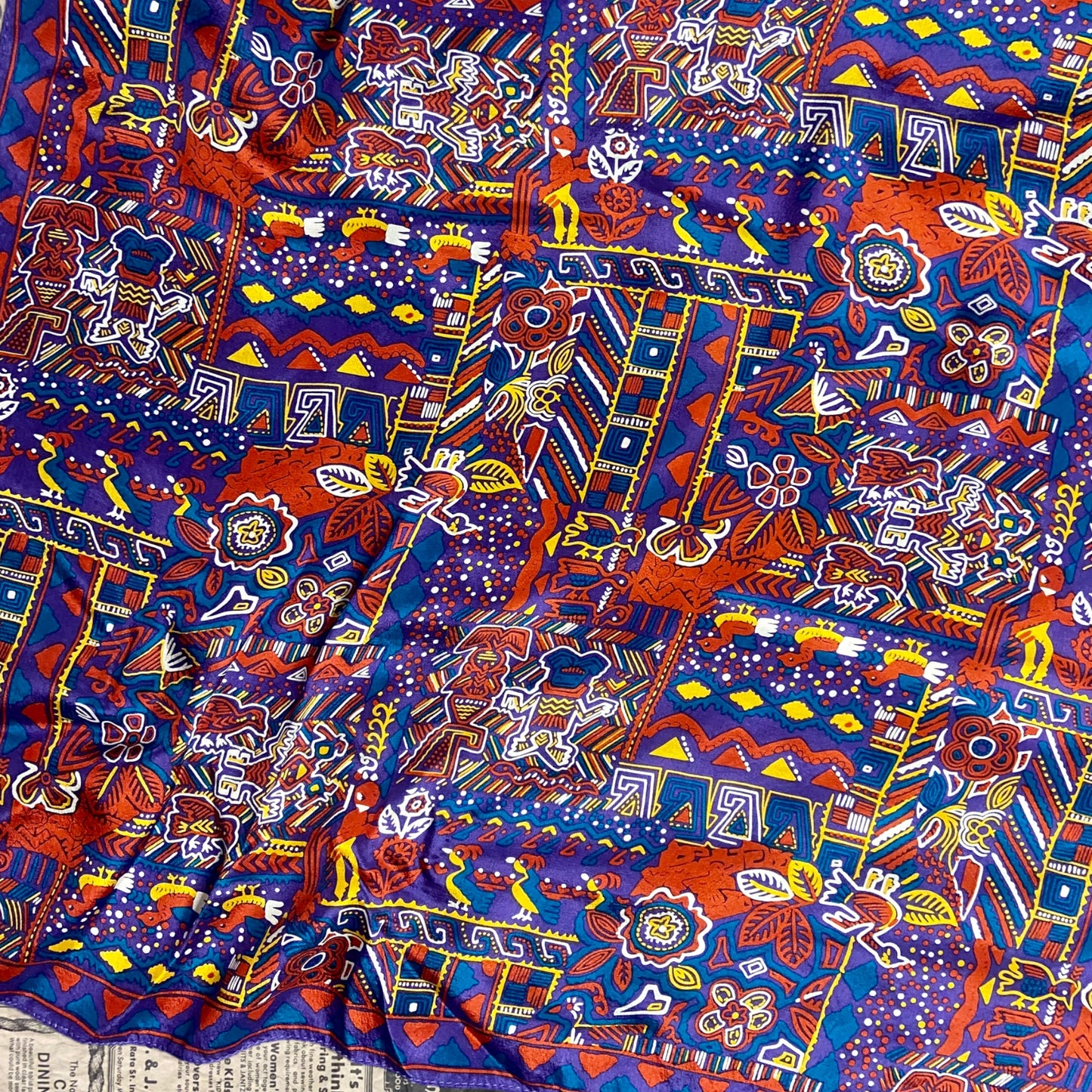 Aztec Silk Scarf