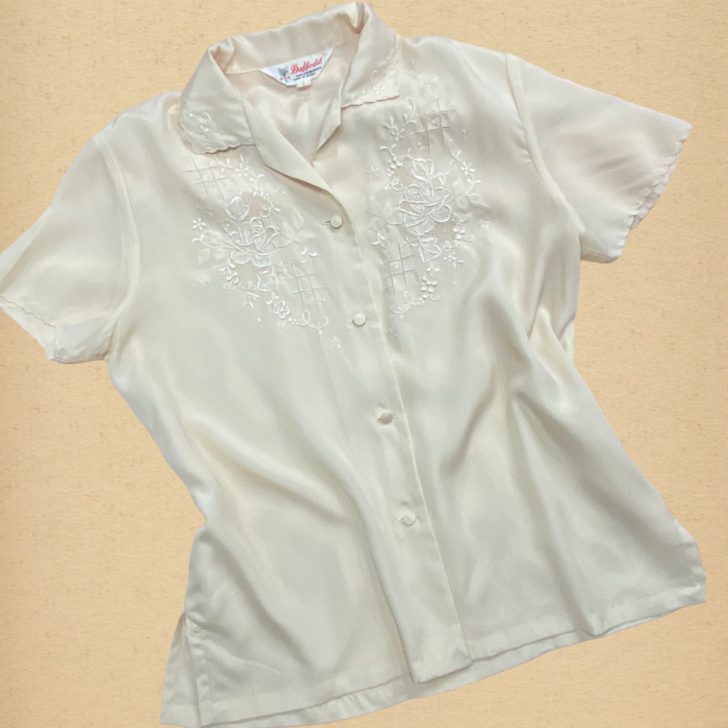 Daffodil Embroidered Blouse Size 10