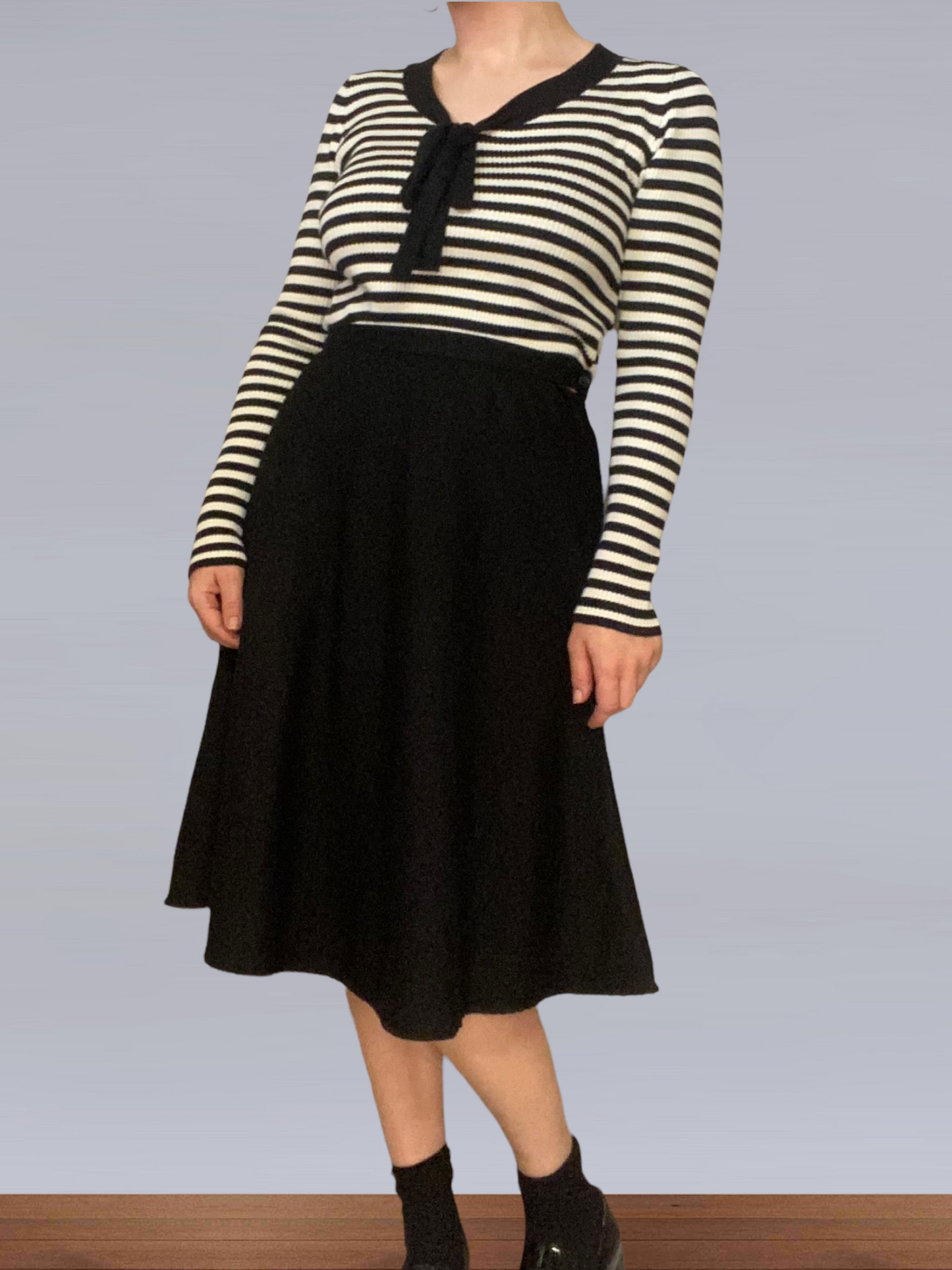 Bluvi Black Wool Skirt