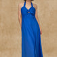 Blue 70's Halter Neck Dress Size 10