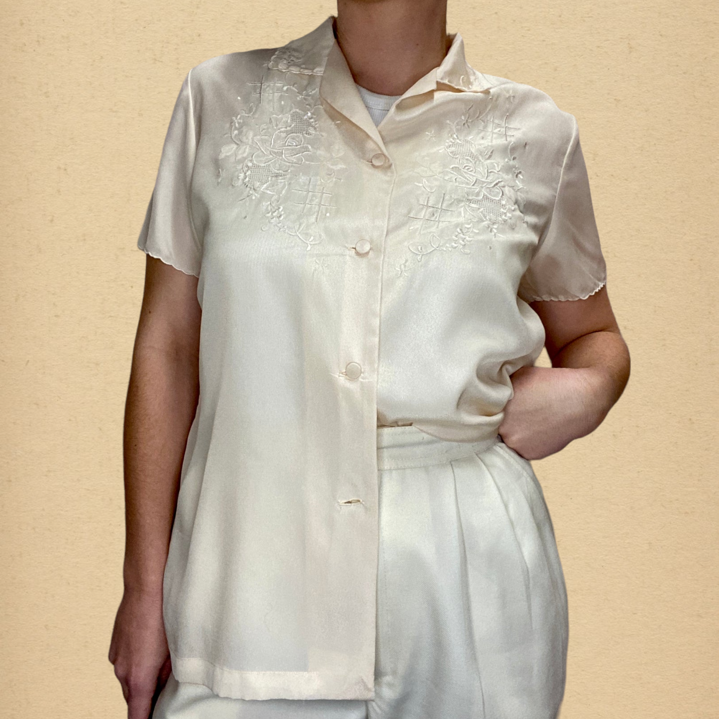 Daffodil Embroidered Blouse Size 10