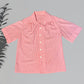 Belle Pink Striped Blouse Size 10-12