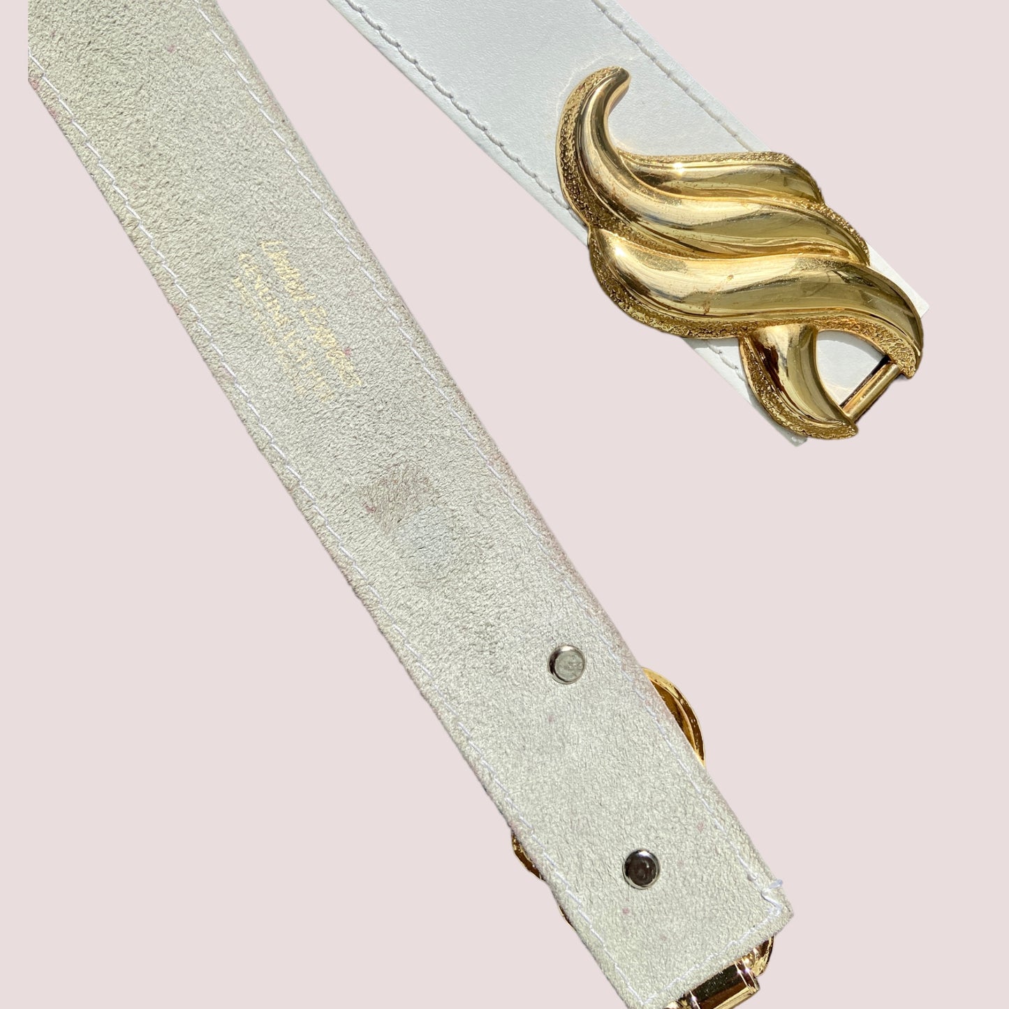 Gloria Gold Leather 80's Belt