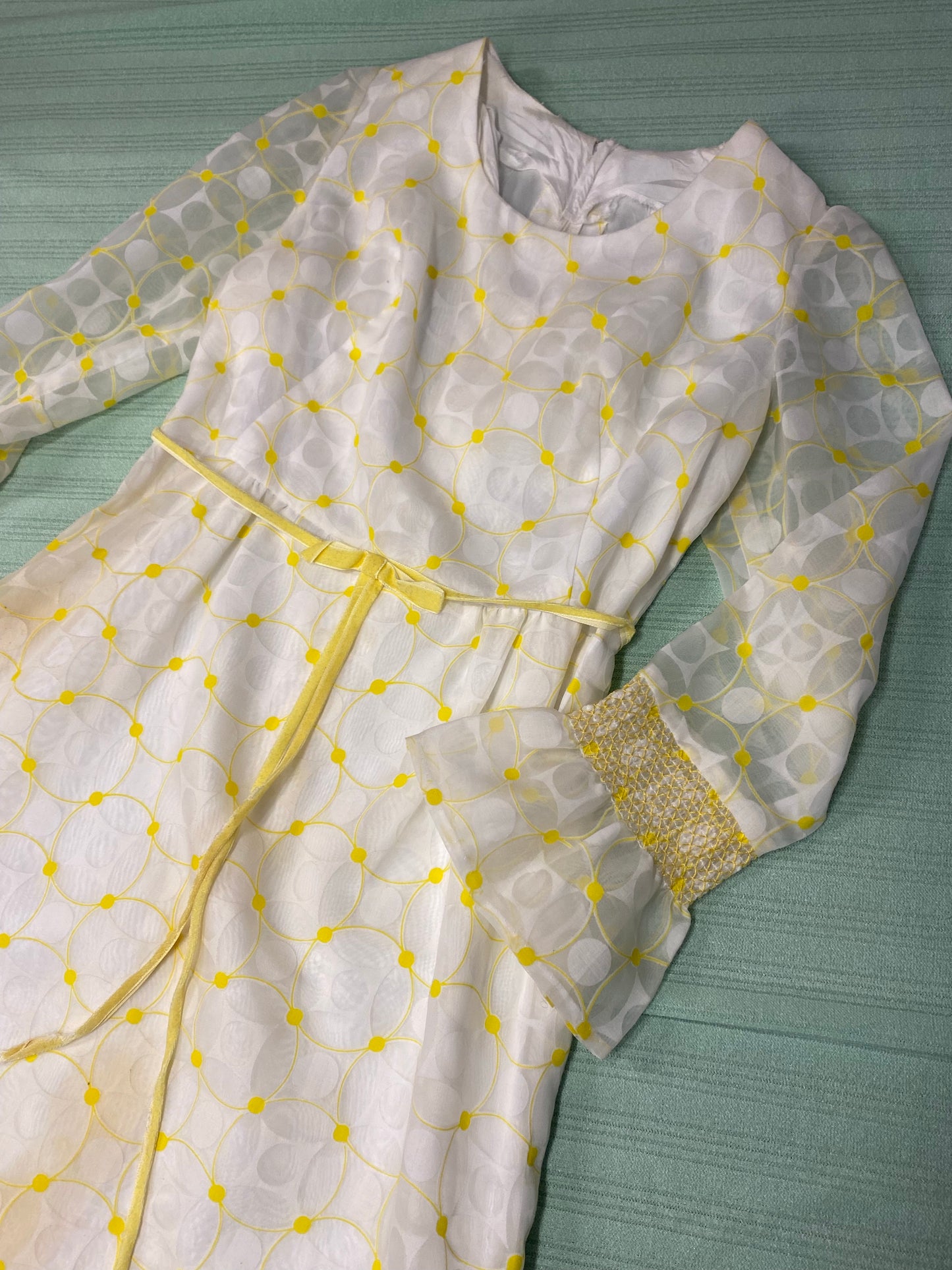 60's Geometric Babydoll Dress
