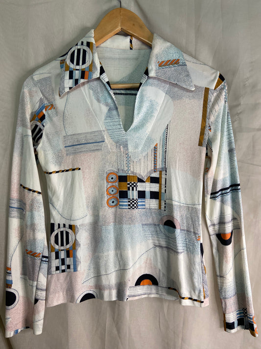 Jetson 70's Long Sleeve Top Size 6-8