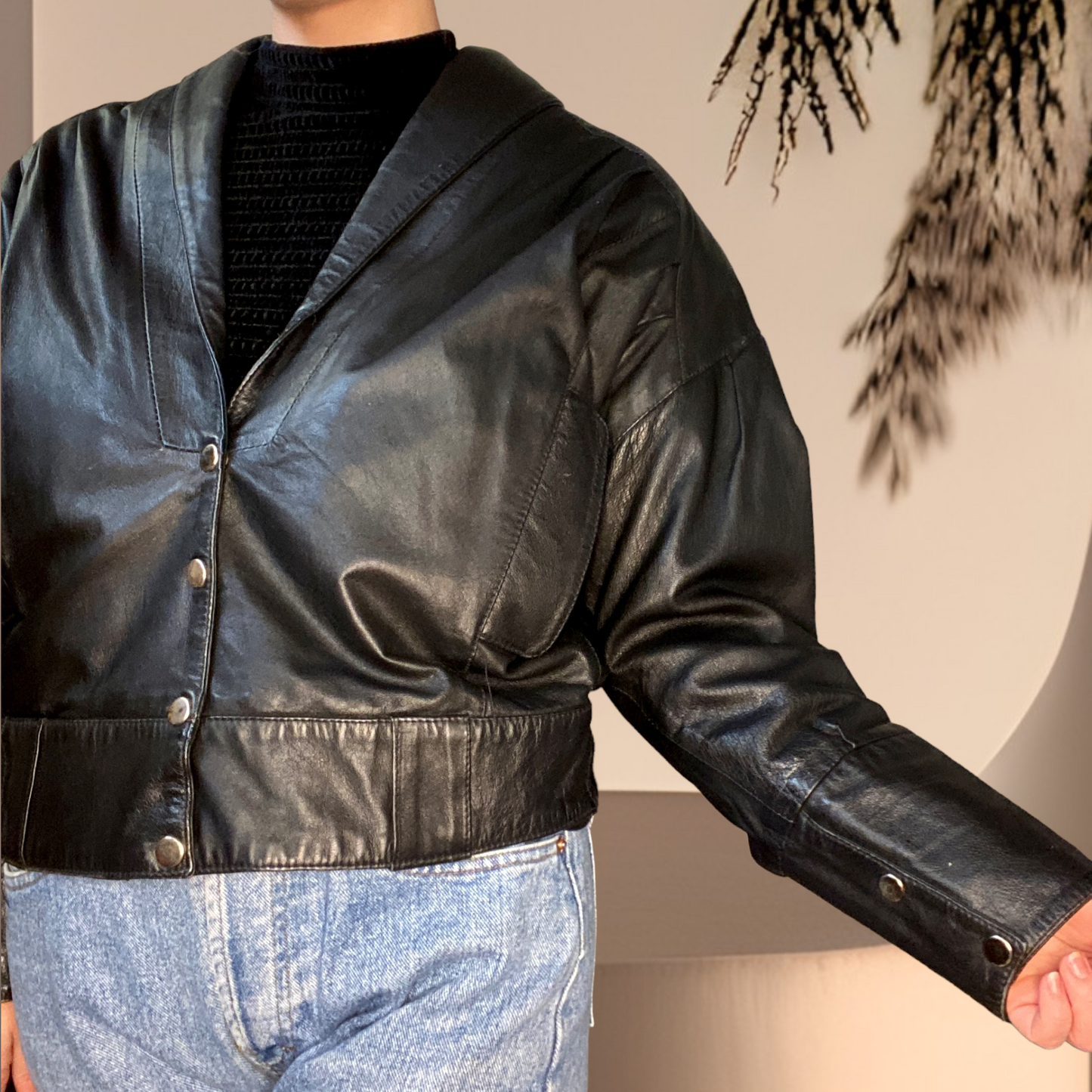 Merino Leather Bomber Jacket