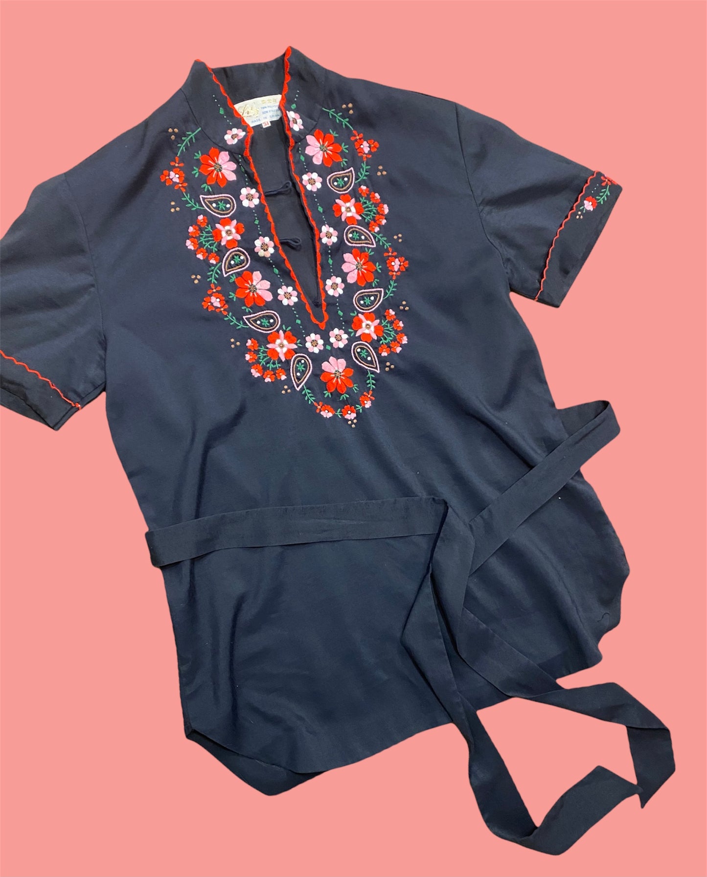 Embroidered Poppy Blouse