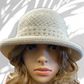 Cream Knit Bucket Hat