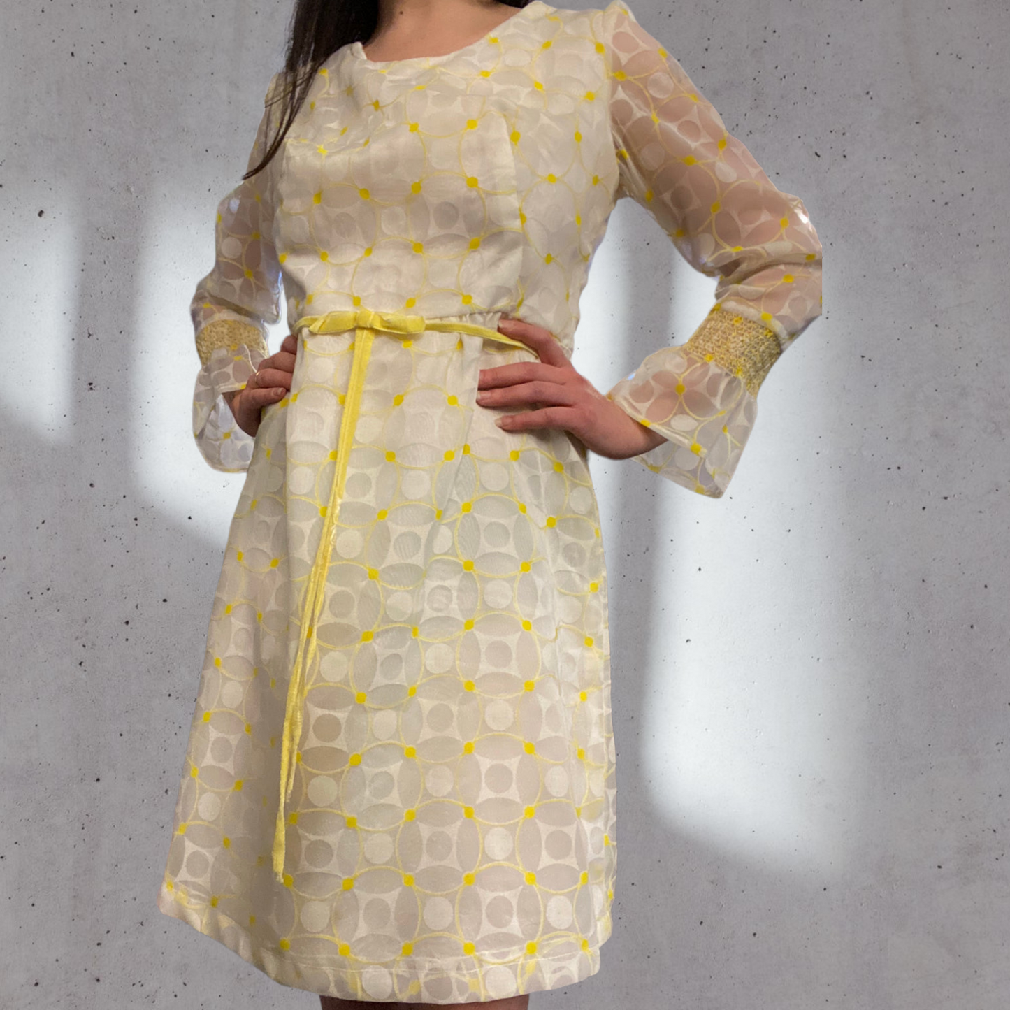 60's Geometric Babydoll Dress Size 6-8