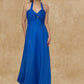 Blue 70's Halter Neck Dress Size 10