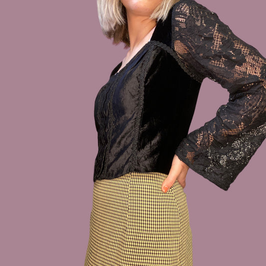 Geraldine Velvet crop Size 10/12